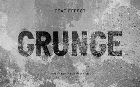 Efeito De Texto Grunge Psd Premium