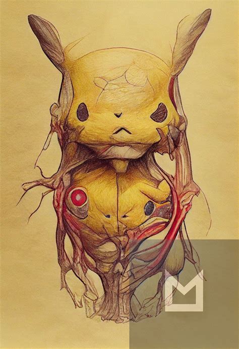 Buy Pokemon Anatomy Series Pikachu Printable Digital Art Online In