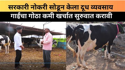 सरकारी नोकरी सोडून केला दूध व्यवसाय Hf Cow Farm Dairy Farming Success Story Farming India