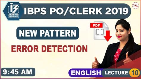 Error Detection New Pattern English IBPS PO Clerk 2019 9 45 Am