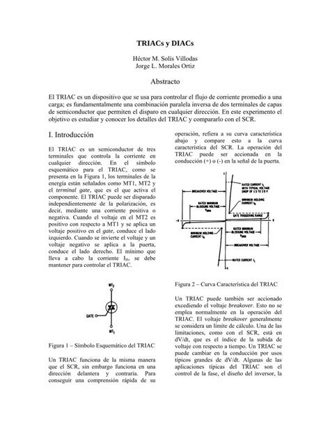 Pdf Triacs Y Diacs Pdf Filepuede Cambiar En La Conducci N Por