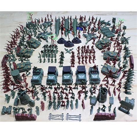 Toys & Hobbies 270Pcs Military Soldiers Toy Kit Army Men Figures & Accessories Model For Sand ...