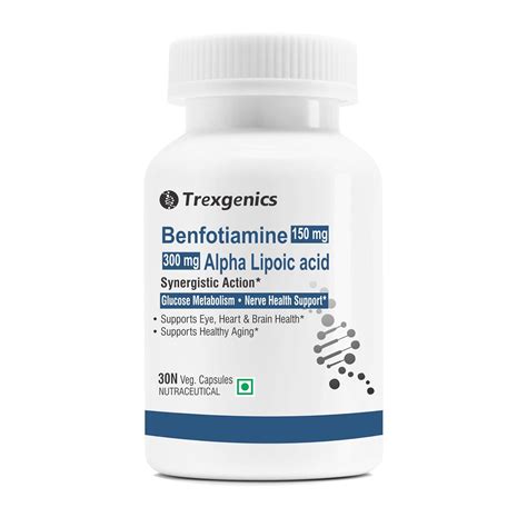 Trexgenics BENFOTIAMINE 150 Mg ALPHA LIPOIC ACID 300 Mg 15 Mg L