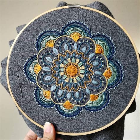 Beautiful Mandala Embroidery Hoop Bordado Mandalas Ab