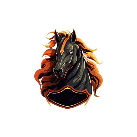 Horse head mascot vector illustration E sports vector mascot logo Mustang horse mare or Stallion ...