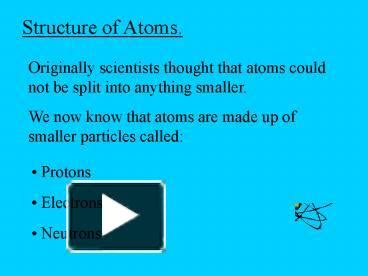 Ppt Structure Of Atoms Powerpoint Presentation Free To View Id