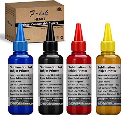 Hemei Bouteilles D Encre Sublimation Pour Epson Ricoh Couleurs