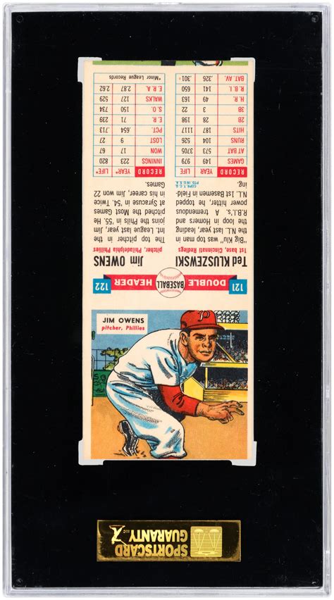 Hake S Topps Doubleheaders Kluszewski Owens