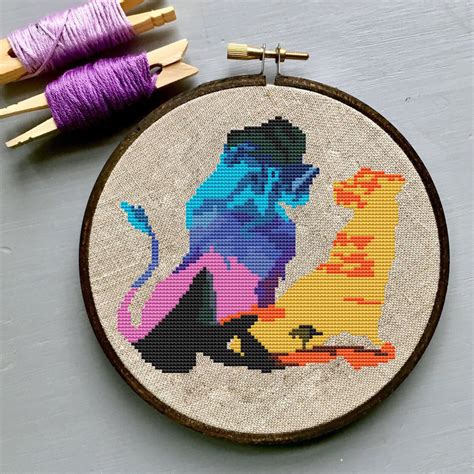 Lion King Cross Stitch Pattern Lion King Pdf Chart Lion Etsy