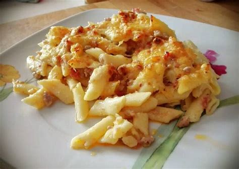 Macarrones Con Carne Picada Y Bechamel Gratinados En El Horno Receta