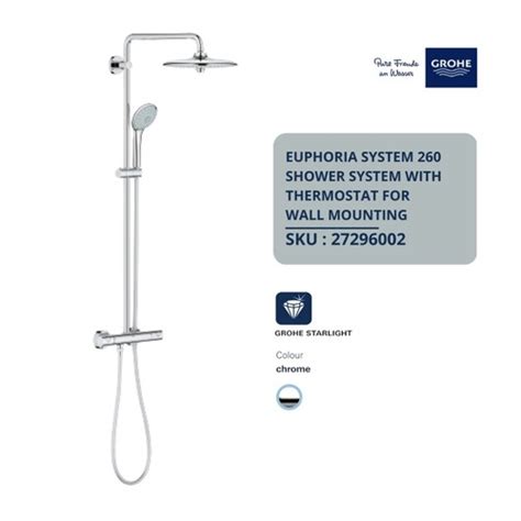 Grohe 27296002 Euphoria System 260 Shower System Dinomarket