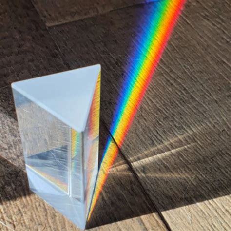 Triangular Prism K9 Optical Prisms Glass Physics Teaching Refracted Light Spectrum Rainbow