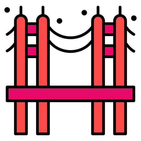 Golden gate bridge Generic Outline Color icon