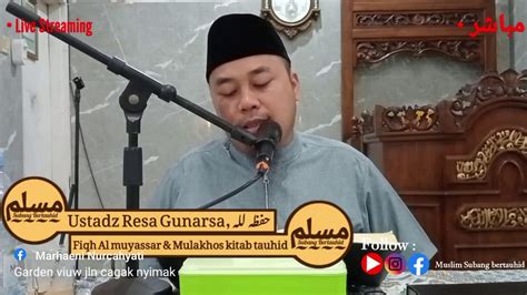 Ust Resa Gunarsa Lc Tema Fiqh Al Muyassar Kafarat Sumpah Mulakhos