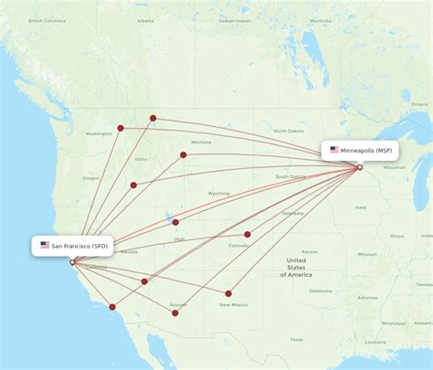 Flights From Minneapolis To San Francisco Msp To Sfo Flight Routes