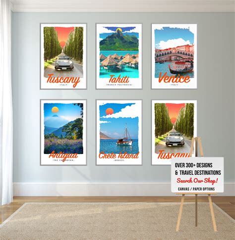 Retro Vintage Style Travel Poster Or Canvas Picture Lake Etsy