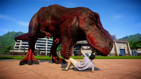 T Rex Vs Indominus Rex Indoraptor Breakout Fight Jurassic World