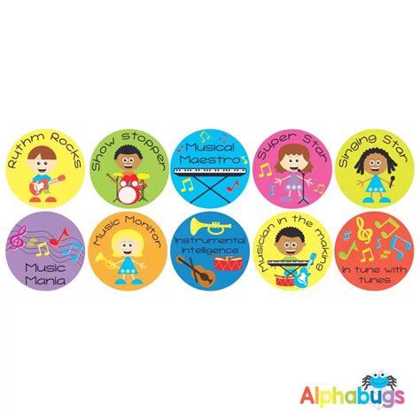 Music Stickers Archives | Alphabugs