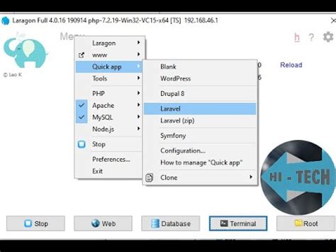 How To Install Laravel 9 In Windows With Laragon Hi Tech YouTube