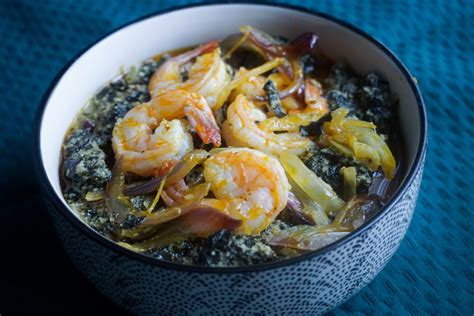 Ndolé with Beef and Shrimp (Cameroonian Bitterleaf stew), with video