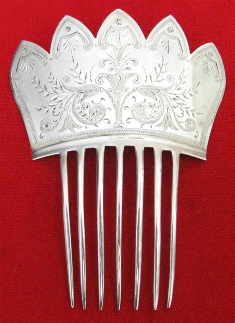 Victorian Sterling Silver Hair Comb For Sale Antiques Classifieds