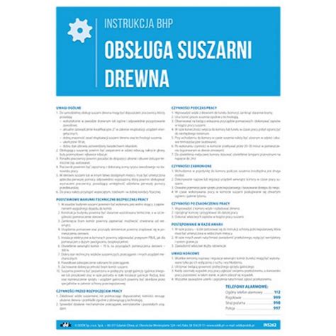 Instrukcja bhp Obsługa suszarni drewna