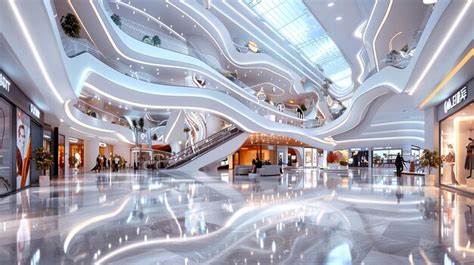 modern shopping mall interior  artistic design  elegant decor