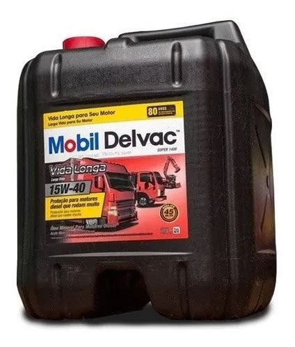 Óleo Motor Mobil Delvac Vida Longa 15w40 Balde 20 Litros Frete grátis