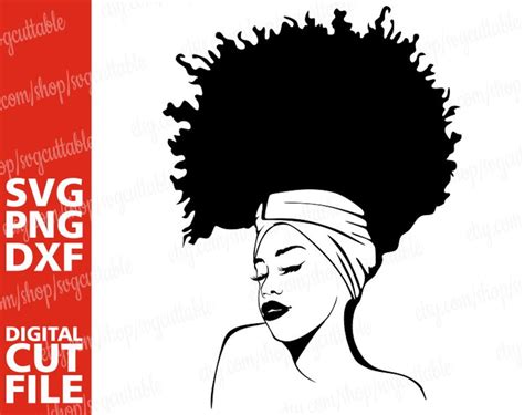 Black Girl Afro Svg Band Svg Afro Lady Svg File Natural Etsy