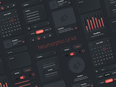 Dribbble Neumorphic Ui Kit Dark Mode 294010png By Osto Design