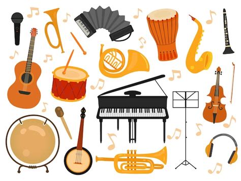 Premium Vector | Musical instruments set