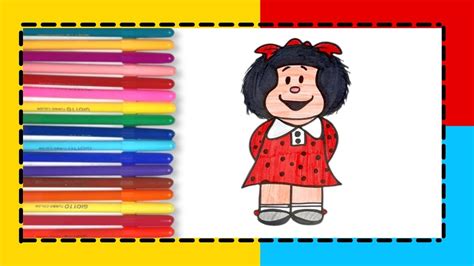 Como Dibujar A Mafalda 👩🏻🎨 How To Draw Mafalda 🌈 Youtube