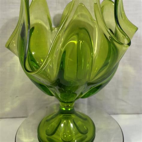 Green Viking Glass Vase Etsy