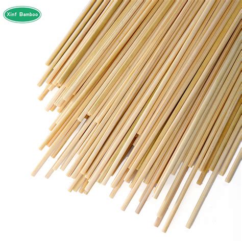 Wholesale Biodegradable Disposable Round Bbq Skewer Wood Stick Bamboo