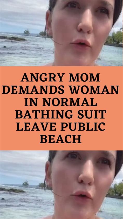 Angry Mom Demands Woman In Normal Bathing Suit Leave Public Beach Black Friday Funny Pool