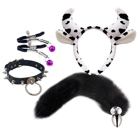 KIT PLUG ANAL RABO DE RAPOSA TIARA DE ORELHA GRAMPOS PARA MAMILOS E GARGANTILHA Shopee Brasil