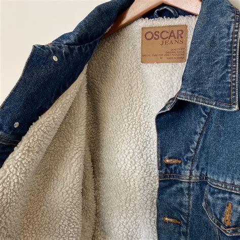 Oscar Jeans Jackets And Coats Vintage Oscar Jeans Sherpa Lined Denim Jacket Poshmark