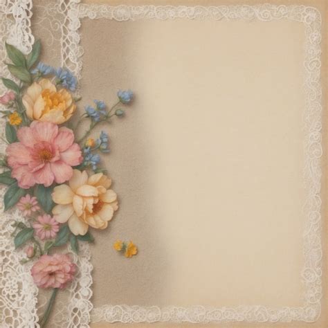 Vintage Floral Scrapbook Paper Free Stock Photo - Public Domain Pictures