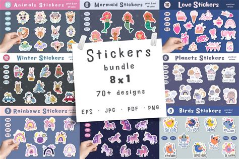 Stickers Bundle. Stickers for Cricut