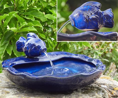 Solar Fish Ceramic Water Feature Water Gardening Direct