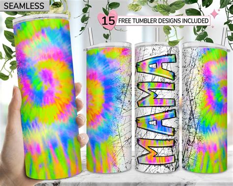 Tye Dye Mama Sublimation Design For 20oz Skinny Tumbler Etsy