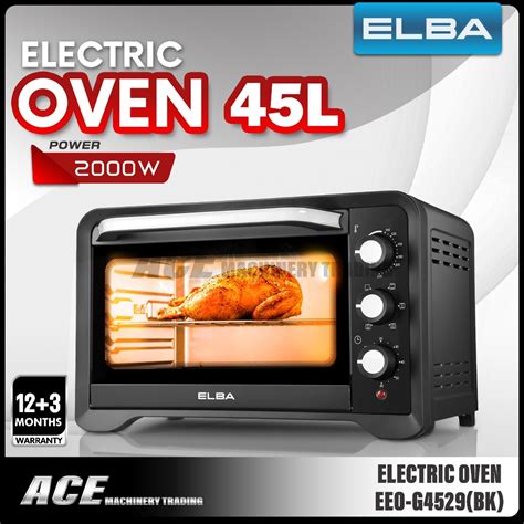 Elba L Electric Oven Eeo G Bk Heating Selections Rotisserie