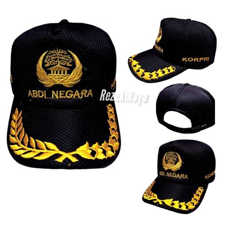 Jual Topi Abdi Negara Jaring Double Mesh Topi Padi Kapas Topi Pns