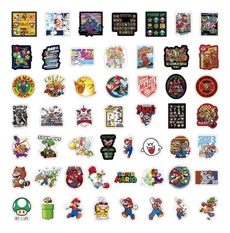 Calcoman As Stickers Mario Bros Nintendo Contra Agua Mercadolibre