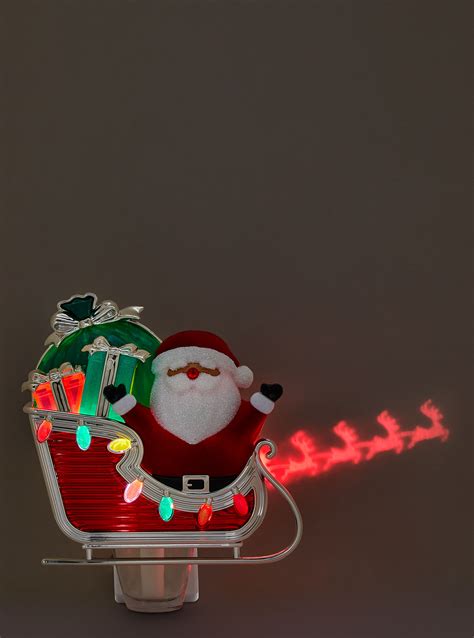 Santa Sleigh Projector Nightlight Wallflowers Fragrance Plug Bath And