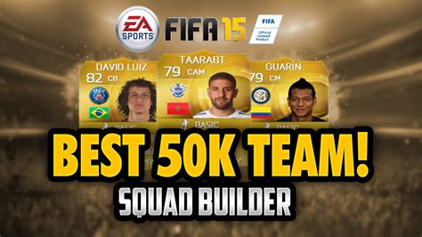 FIFA 15 BESTES TEAM UNTER 50K Squad Builder FIFA 15 Ultimate Team