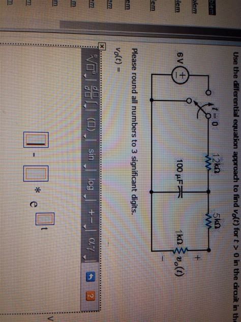 Solved Use The Differential Equation Approach To Find V 0 T Chegg