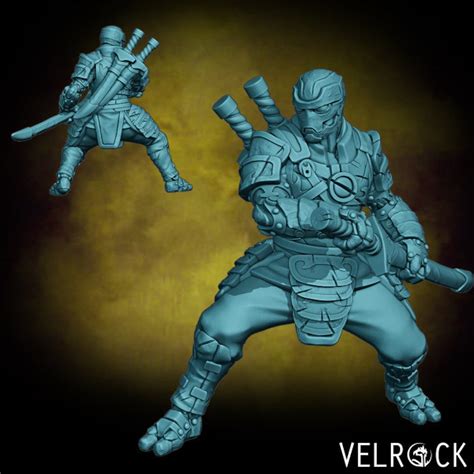 Warforged Swordsman Velrock 3d Printed Resin Miniature Mini Fantasy Dungeons And Dragons