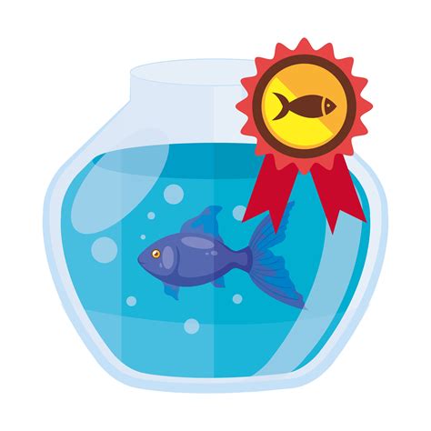 Glass Fish Bowl Vector