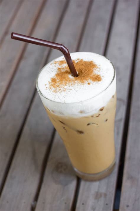 Iced Cappuccino Ice Coffee Stock Photo Image Of Food Sugar 49733980